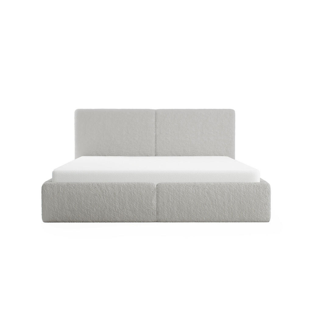 Fedve POLSTERBED Riberia Slim 180x200 cm, Světle šedá