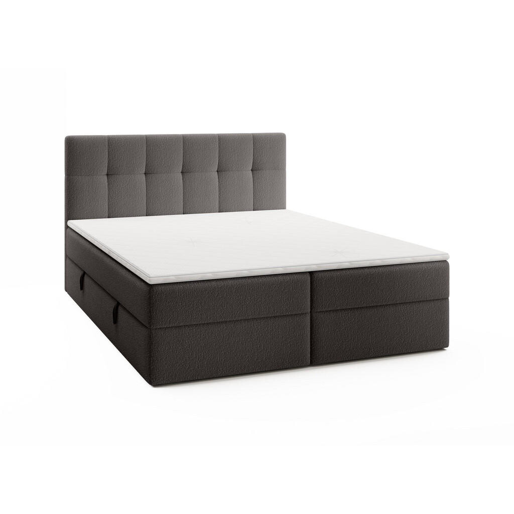 Fedve BOXSPRINGOVÁ POSTEL ORENO ROYAL 160x200 cm, Šedá