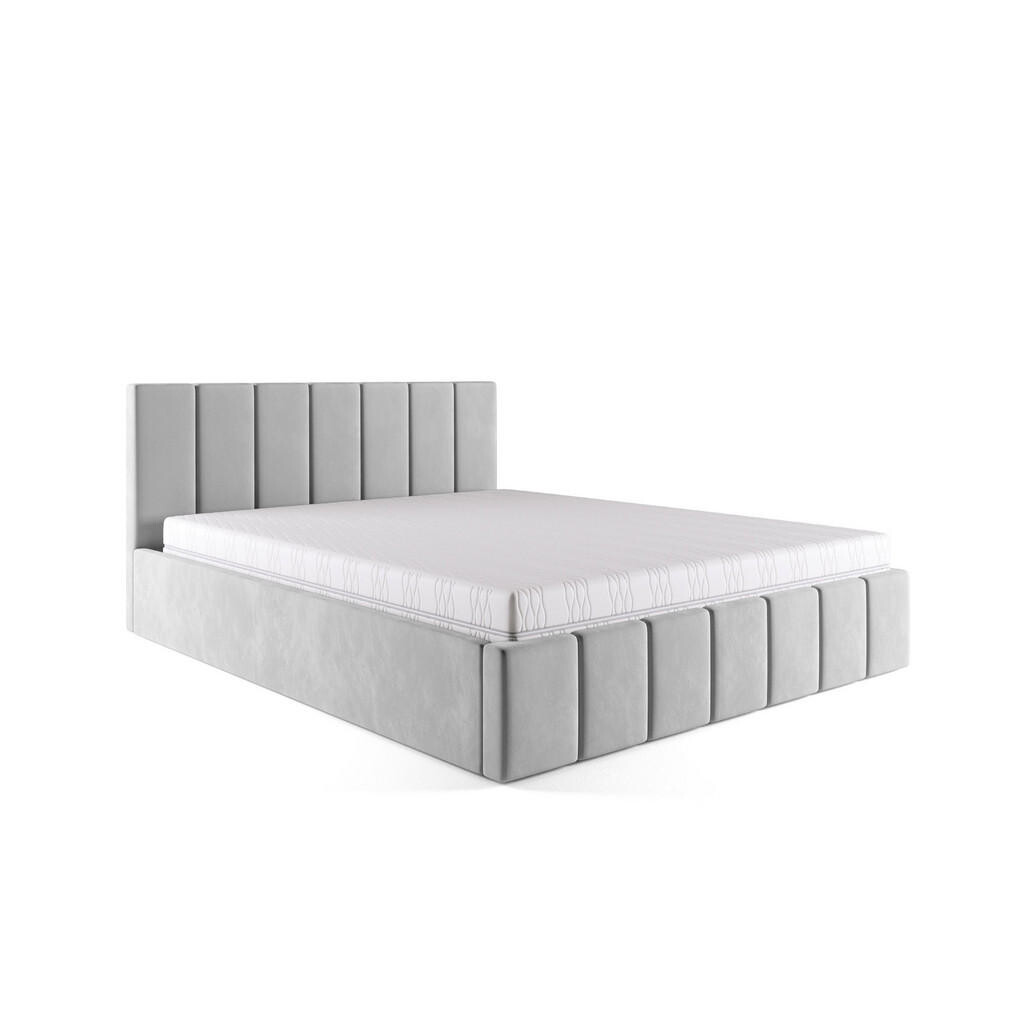 Fedve POLSTERBED Pesaro 120x200 cm, Světle šedá
