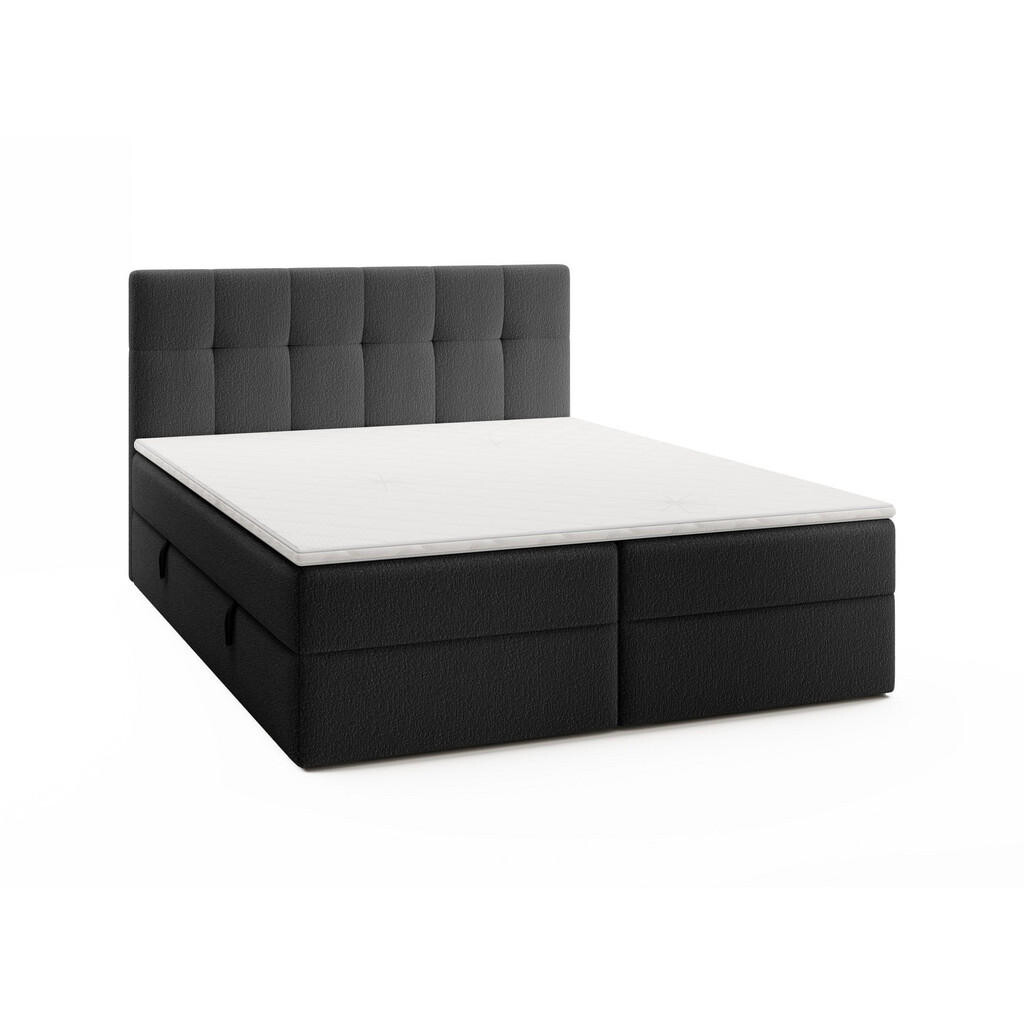 Fedve BOXSPRINGOVÁ POSTEL ORENO ROYAL 160x200 cm, Černá