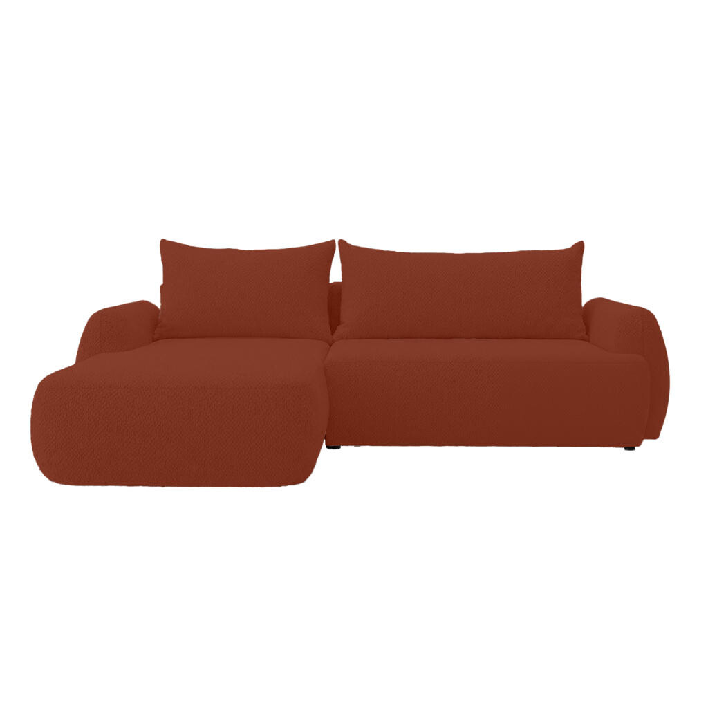 Fedve ECKSOFA MUNDUK II s funkcí spaní, tmavě oranžové