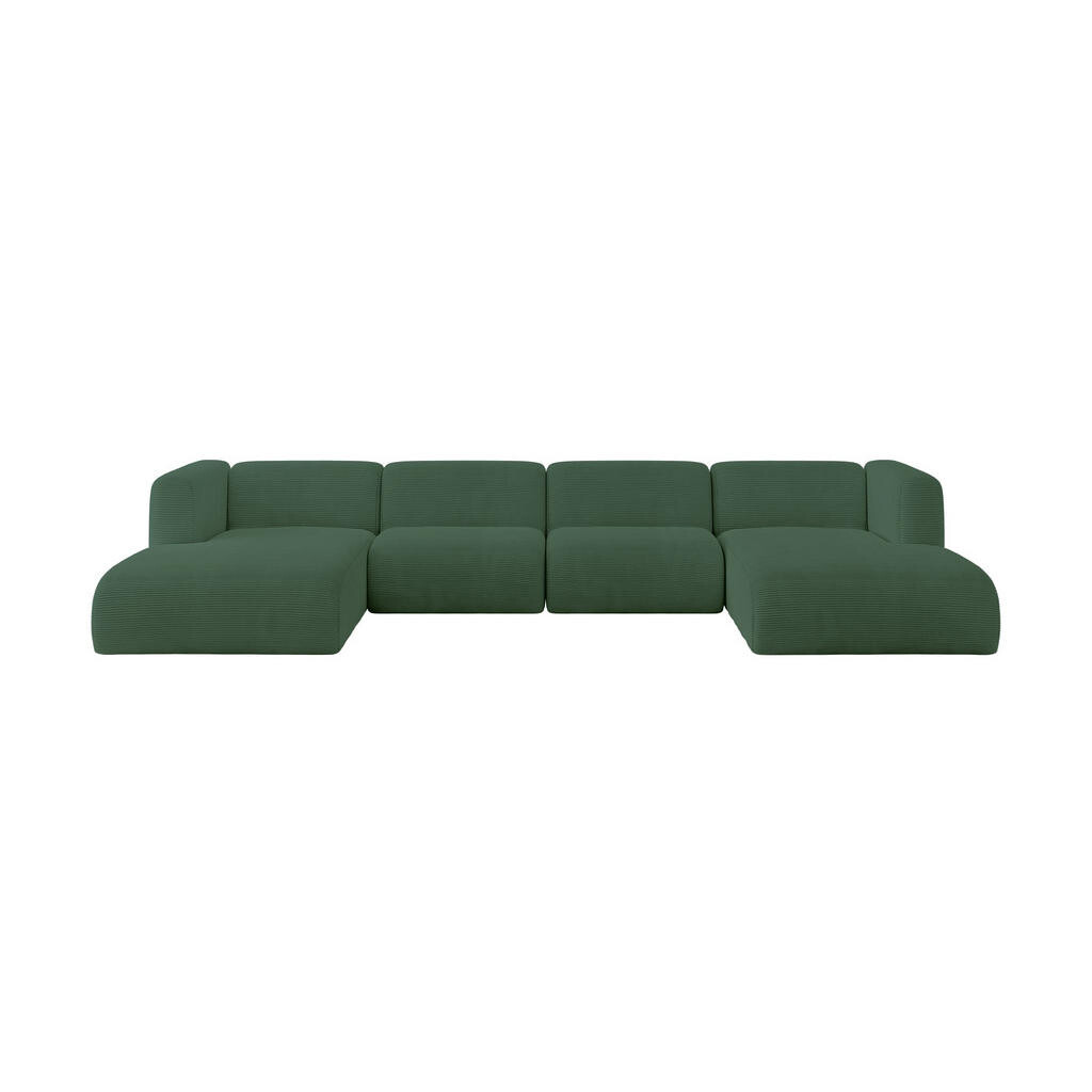 ALTDECOR SEDACÍ SOUPRAVA DO U MIRA-U2 408x179x70 Zelená Manšestr