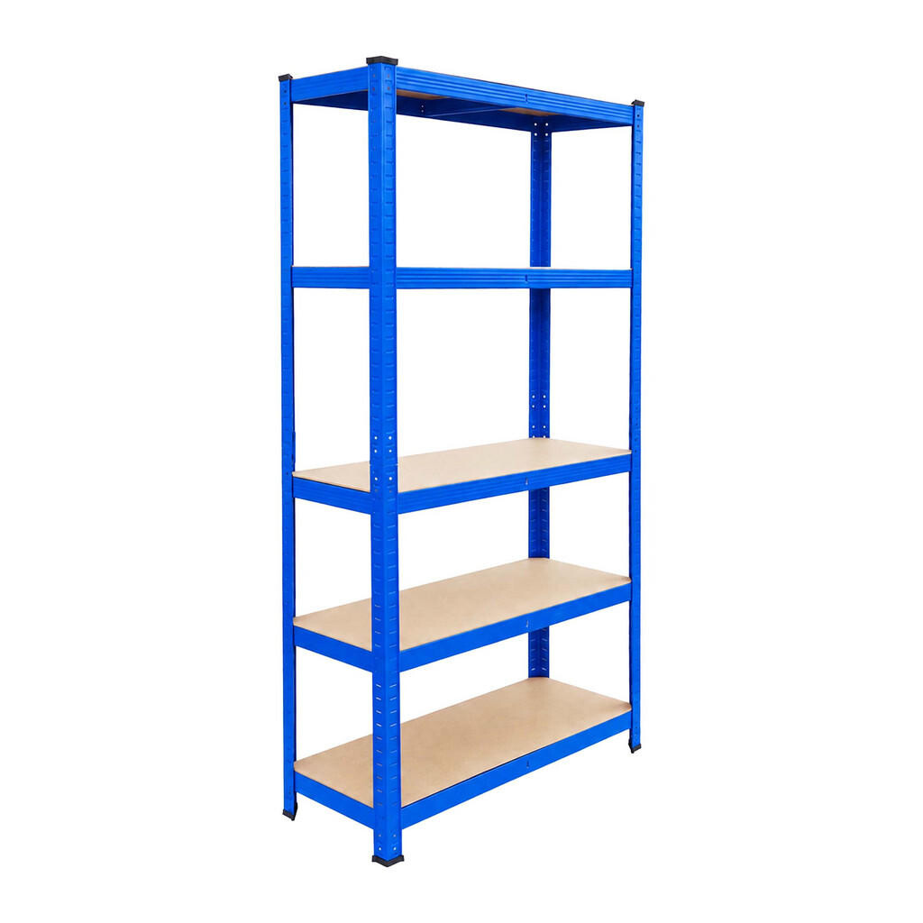 Relaxdays REGÁL Modrý těžkotonážní 5 polic ocel 180 cm