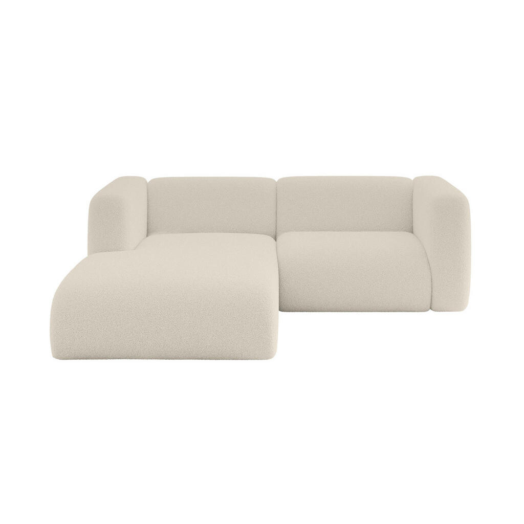 ALTDECOR ROHOVÁ SEDAČKA S LEVOU OTOMANOU MIRA-L1 227x179x89 Béžová Bouclé