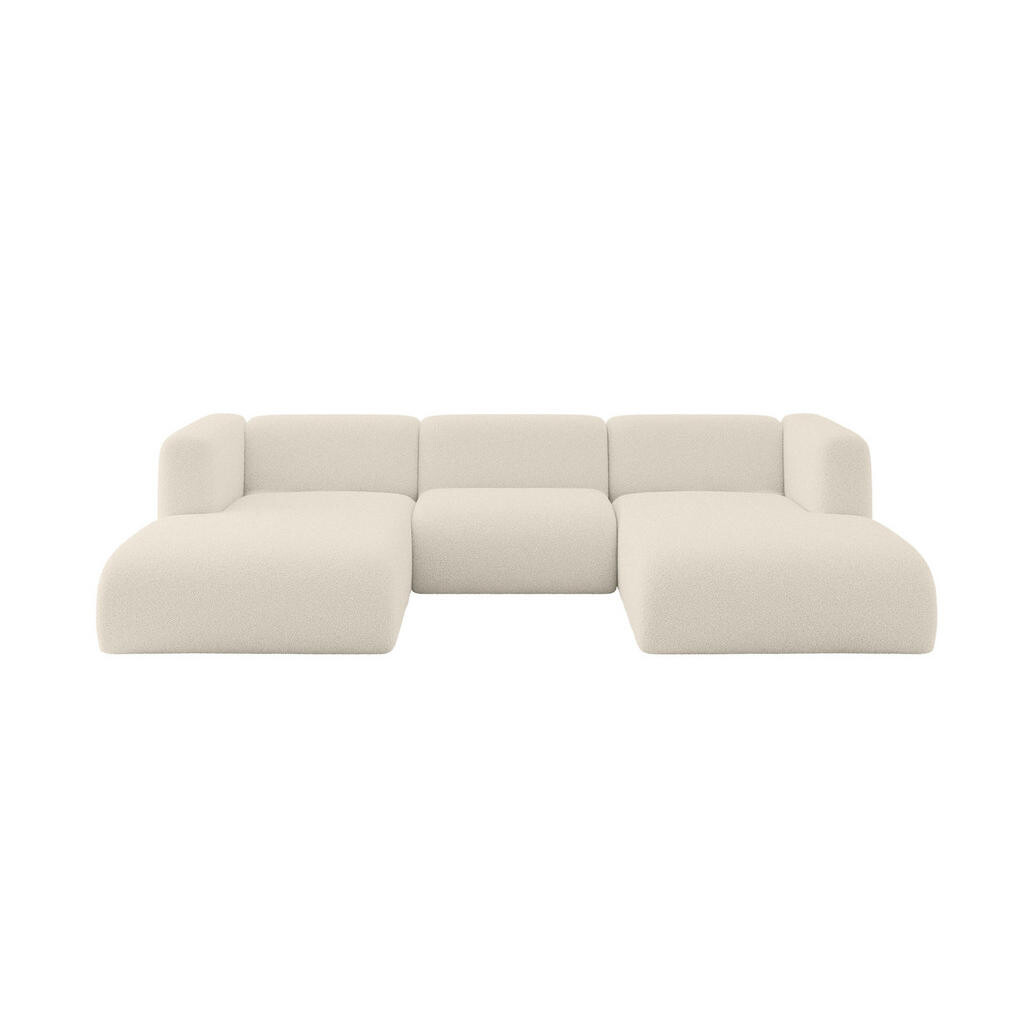 ALTDECOR SEDACÍ SOUPRAVA DO U MIRA-U1 317x179x70 Béžová Bouclé