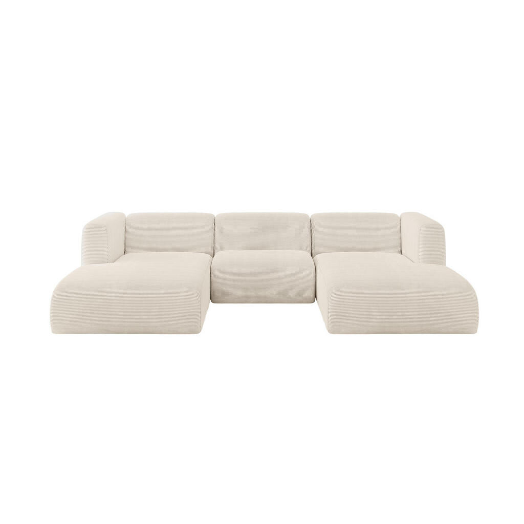 ALTDECOR SEDACÍ SOUPRAVA DO U MIRA-U1 317x179x70 Béžová Manšestr