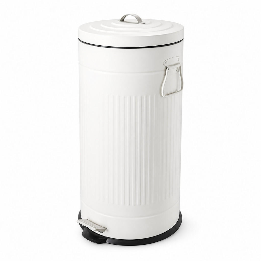 Relaxdays ODPADKOVÝKOŠ Bílý 30 l Soft-Close