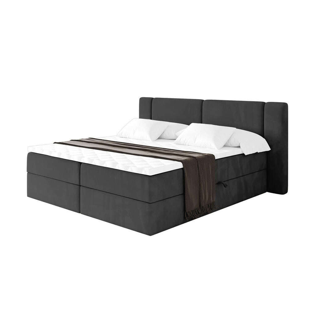 ALTDECOR POSTEL boxspring s matrací H4 - EVON - 200x200 cm Černá
