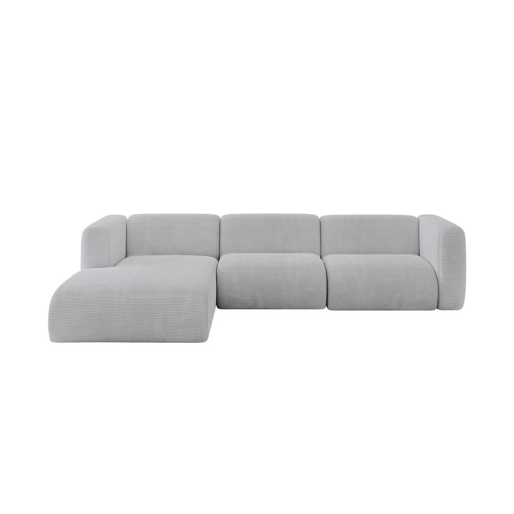 ALTDECOR ROHOVÁ SEDAČKA S LEVOU OTOMANOU MIRA-L2 318x179x89 Šedá Manšestr