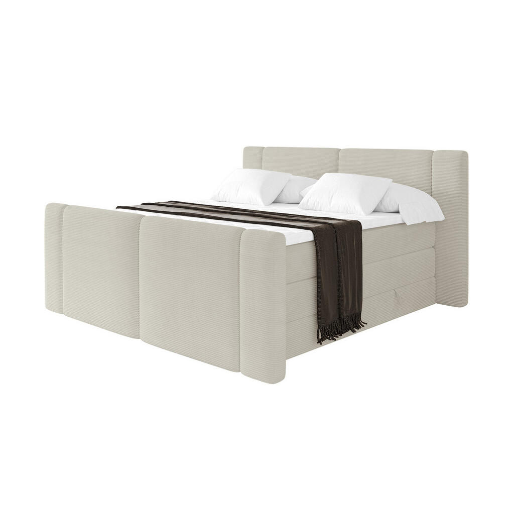 ALTDECOR POSTEL boxspring s matracemi H3/H4 - EVON KING Zanozek - 140x200 cm Krémová