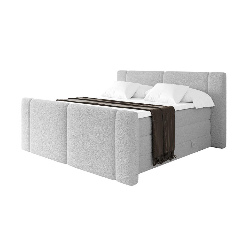 ALTDECOR POSTEL boxspring s matracemi H3/H4 - EVON KING Zanozek - 160x200 cm Světle šedá