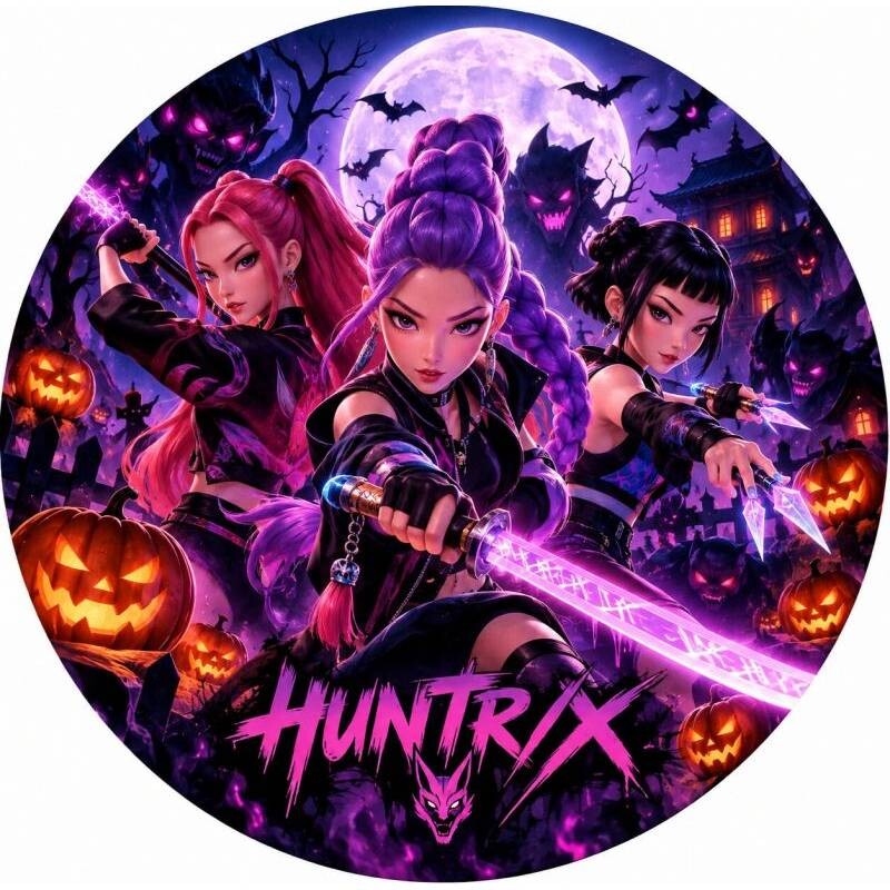 Jedlý papír k- pop halloweenské lovkyně démonů 19,5cm - PICTURE