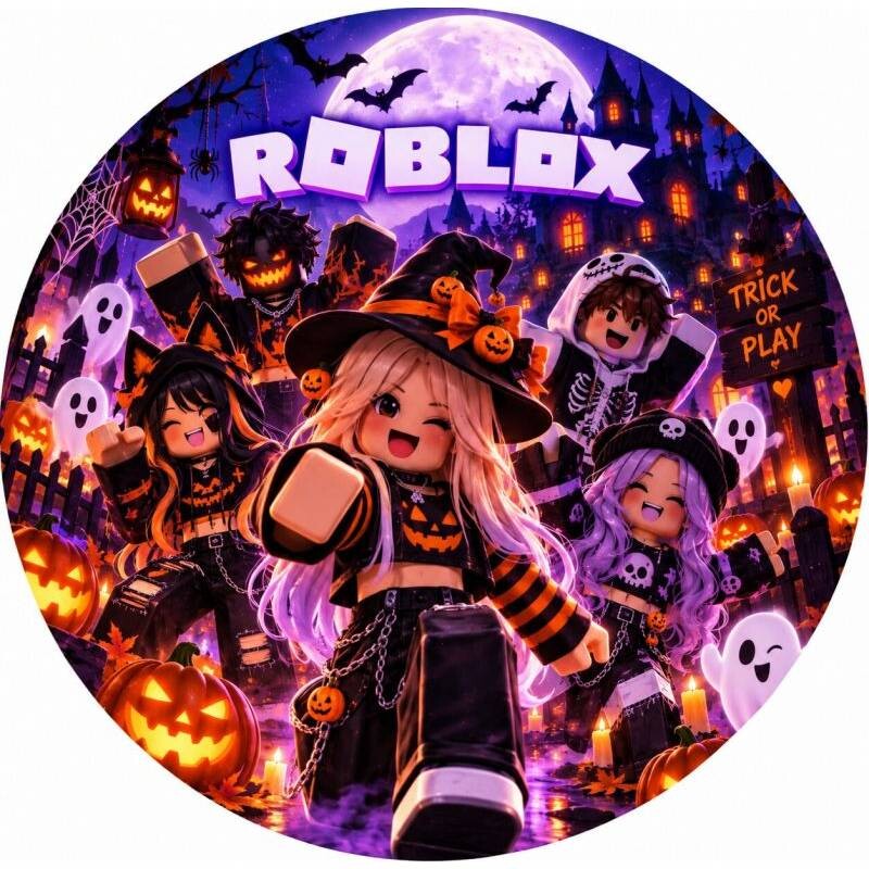 Jedlý papír halloweenský roblox 19,5cm - PICTURE - PICTURE