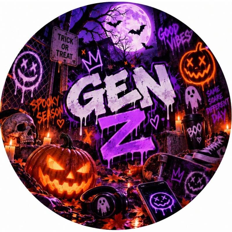Jedlý papír Gen Z halloween 19,5cm - PICTURE