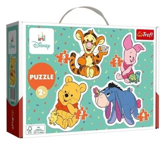 Baby puzzle Medvídek Pú 4v1