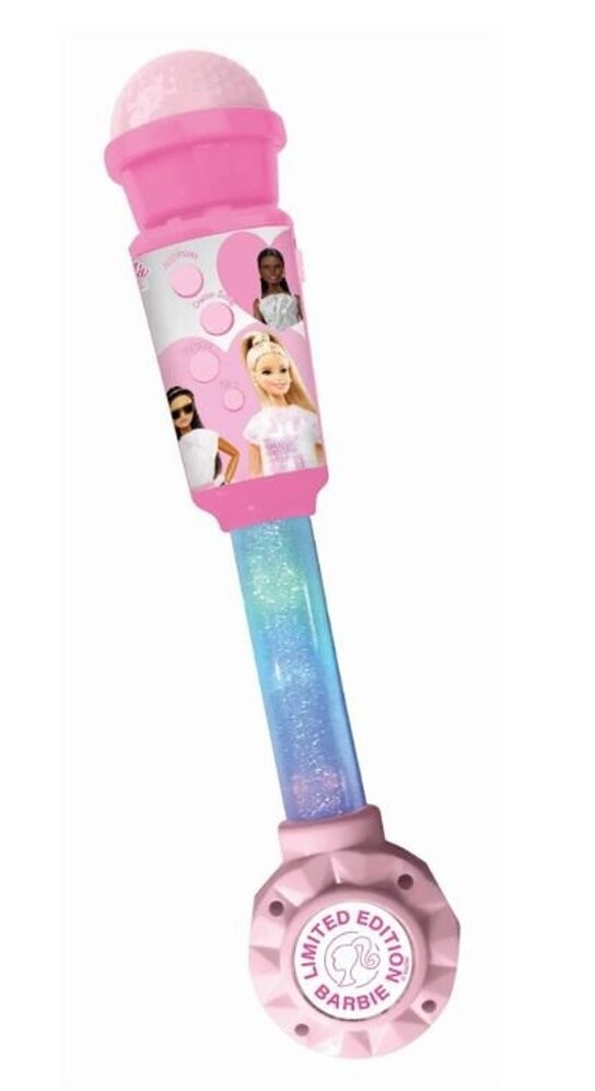 Lexibook svítící trendy mikrofon Barbie s melodiemi