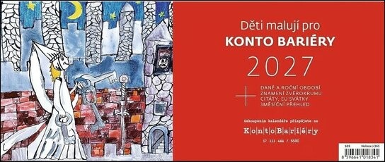 Děti malují pro Konto Bariéry 2027 - stolní kalendář