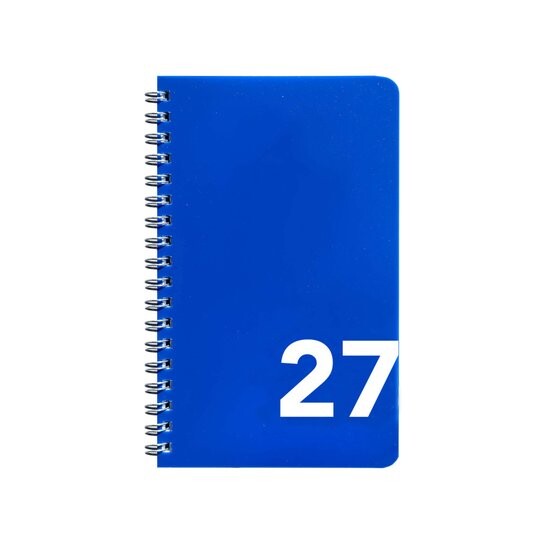 Diář 2027 14denní na výšku, modrý