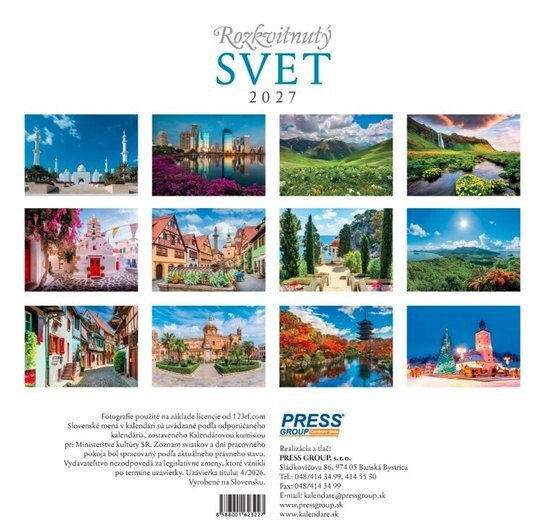 Rozkvitnutý svet 2027 - nástenný kalendár