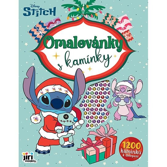 Omalovánky s kamínky Lilo & Stitch Vánoce