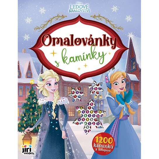 Omalovánky s kamínky Ledové království Vánoce
