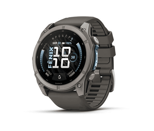 Garmin fenix® 9 – 43mm, Titanium se silikonovým řemínkem Pebble Gray