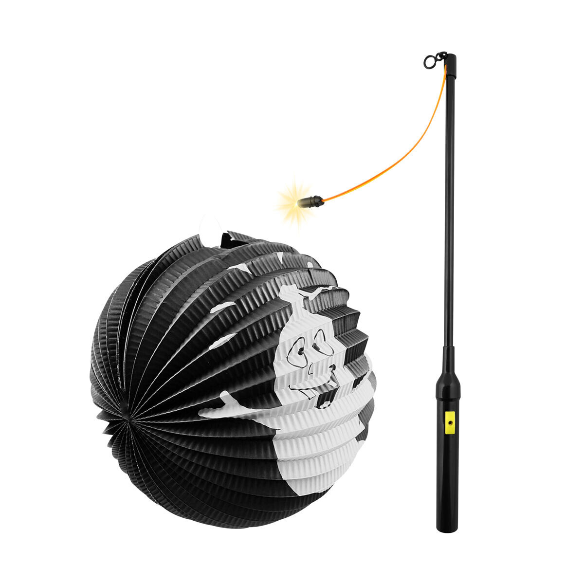 Rappa Lampión Halloween duch 25 cm se svítící hůlkou 40 cm
