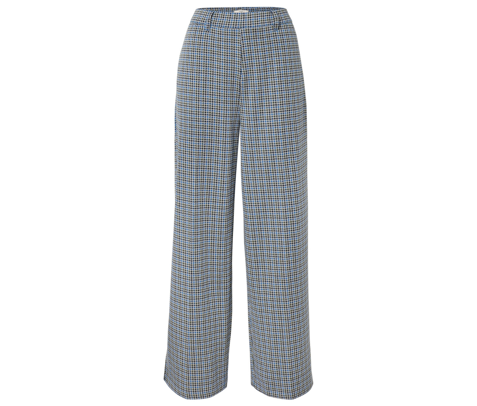 Tchibo - Pohodlné kalhoty se širokými nohavicemi a žakárovým vzorem kohoutí stopy