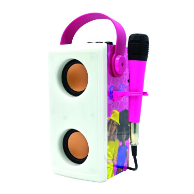 Lexibook bluetooth reproduktor Barbie s mikrofonem a světelnými efekty