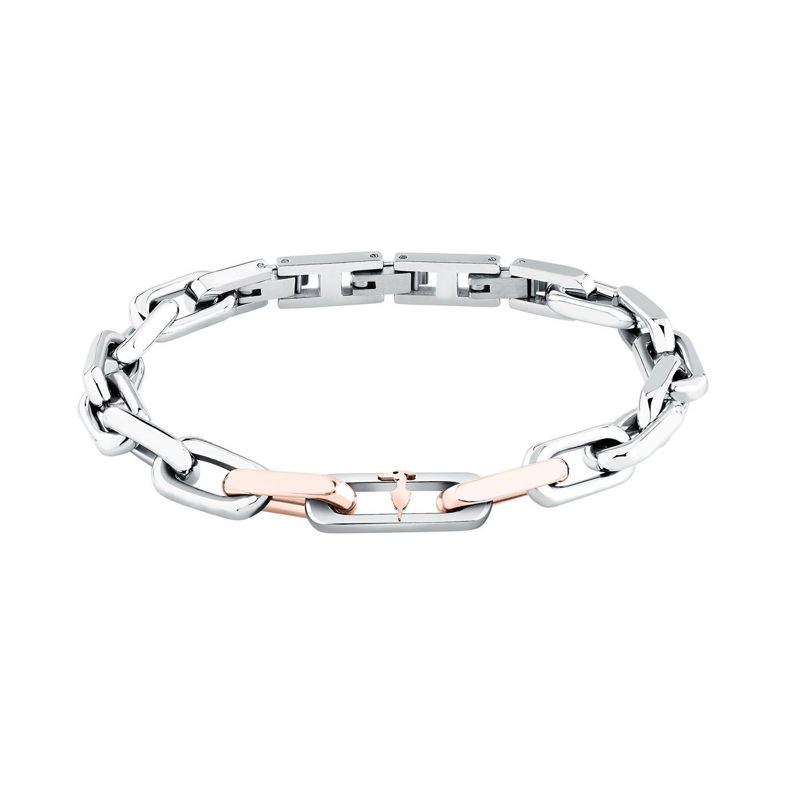 Trussardi Výrazný pánský bicolor náramek z oceli T-Steel TJAXV64