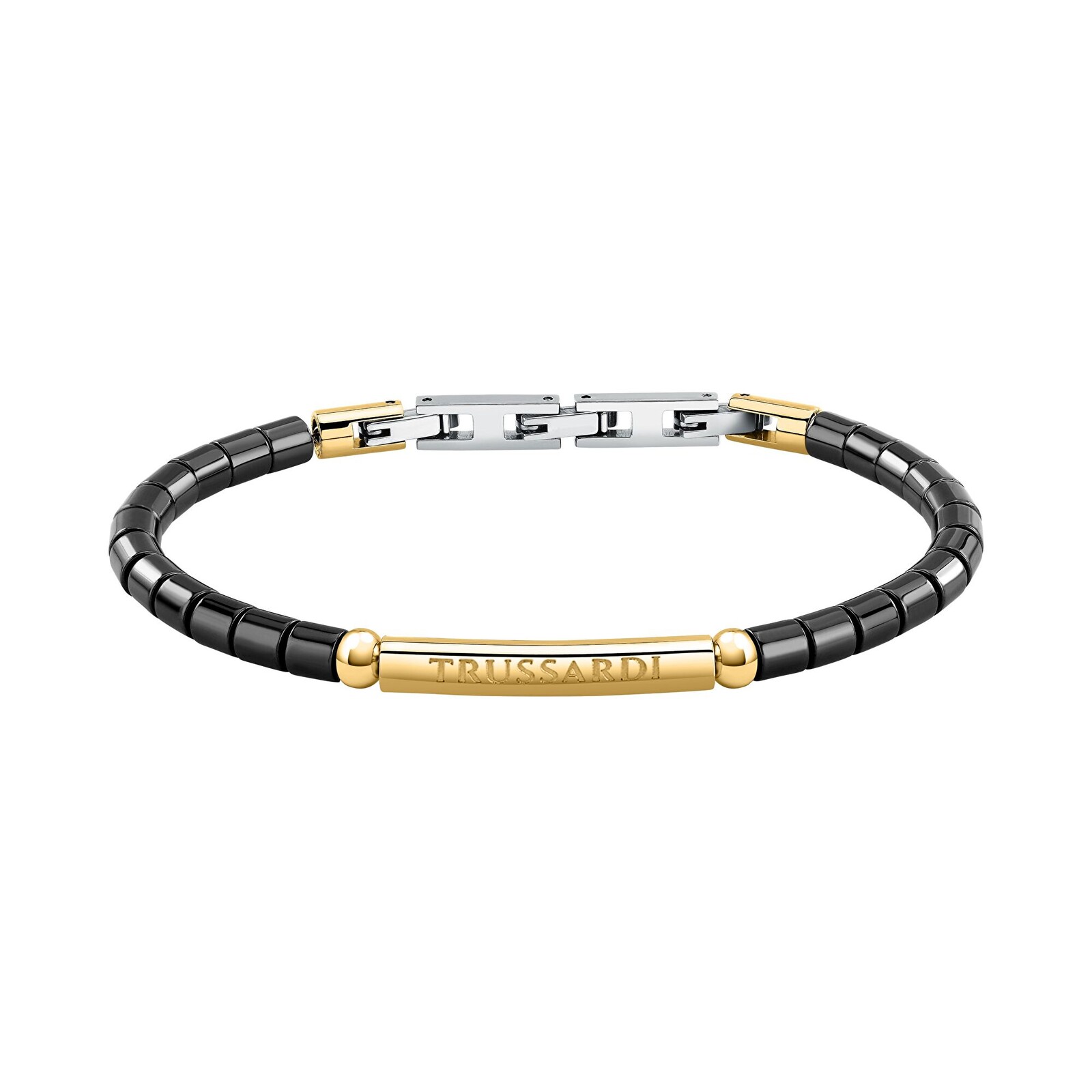 Trussardi Černý keramický náramek pro muže T-Ceramic TJAXE03