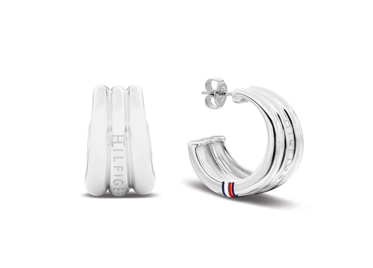Tommy Hilfiger Výrazné kruhové náušnice z oceli 2781070