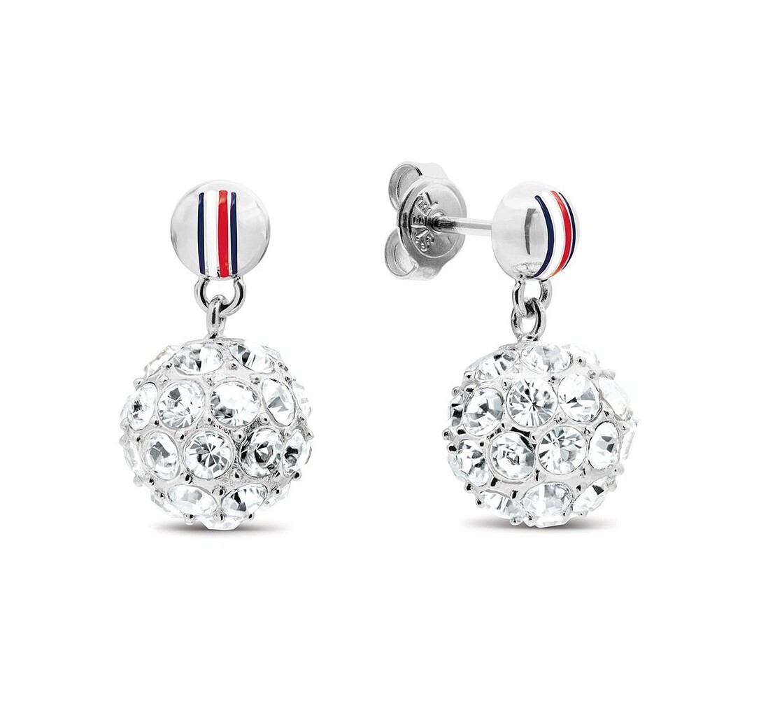 Tommy Hilfiger Elegantní ocelové náušnice s krystaly 2781078