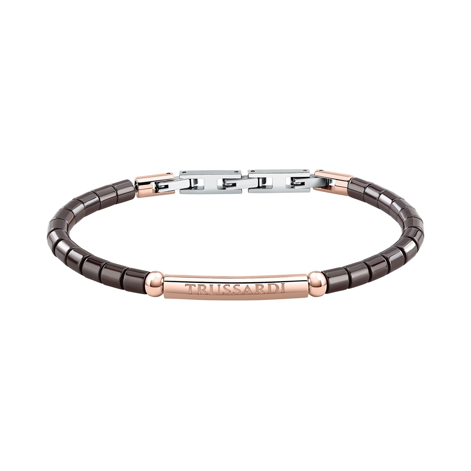 Trussardi Hnědý keramický náramek pro muže T-Ceramic TJAXE02