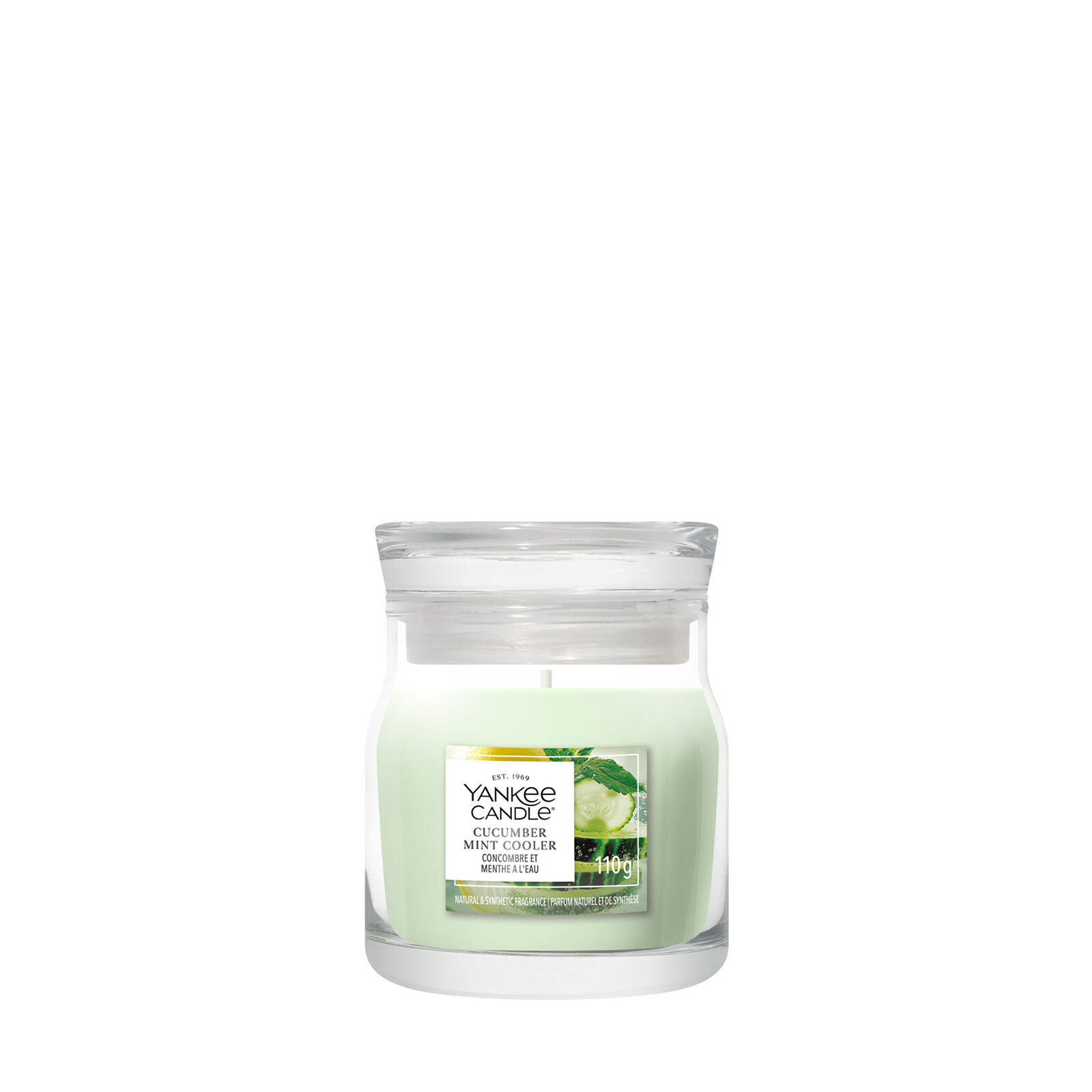 Yankee Candle Aromatická svíčka Signature sklo malé Cucumber Mint Cooler 110 g