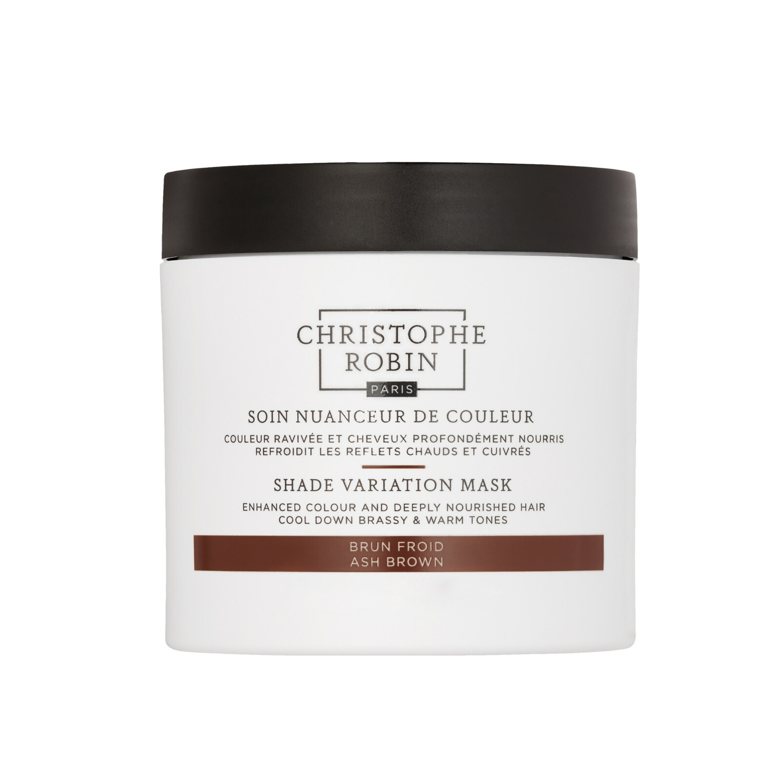 Christophe Robin Tónovací maska na vlasy Shade variation Mask 250 ml Ash Brown