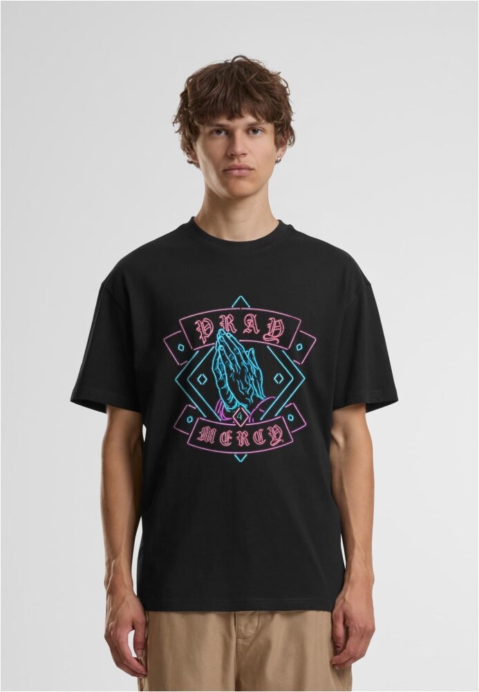 Pray 4 Mercy Lights Oversize Tee - black L