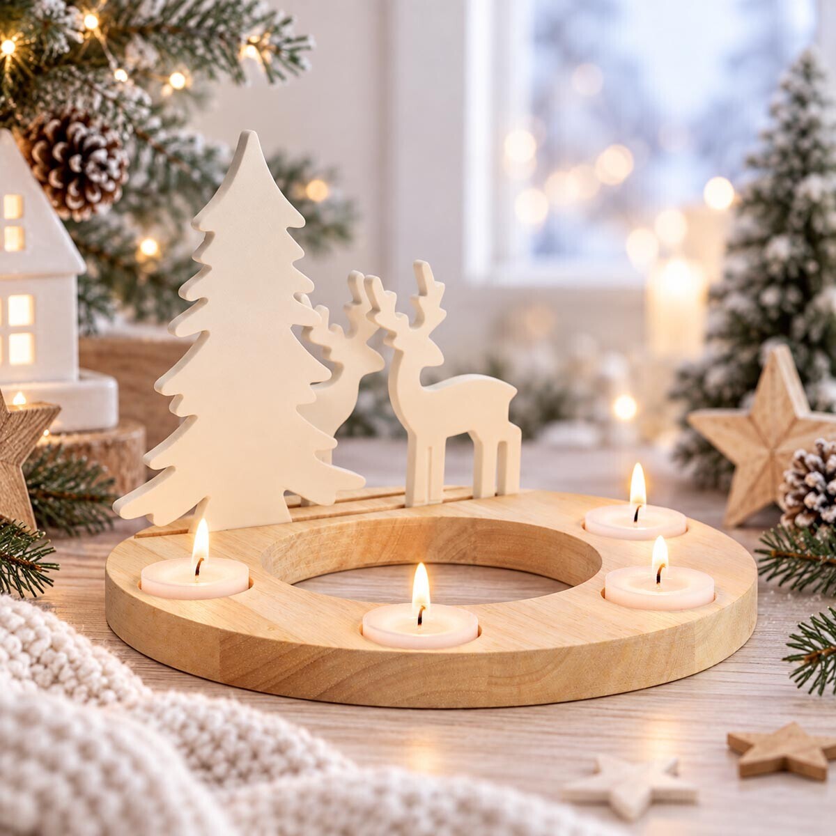 G. Wurm Adventní svícen Jelen v lese