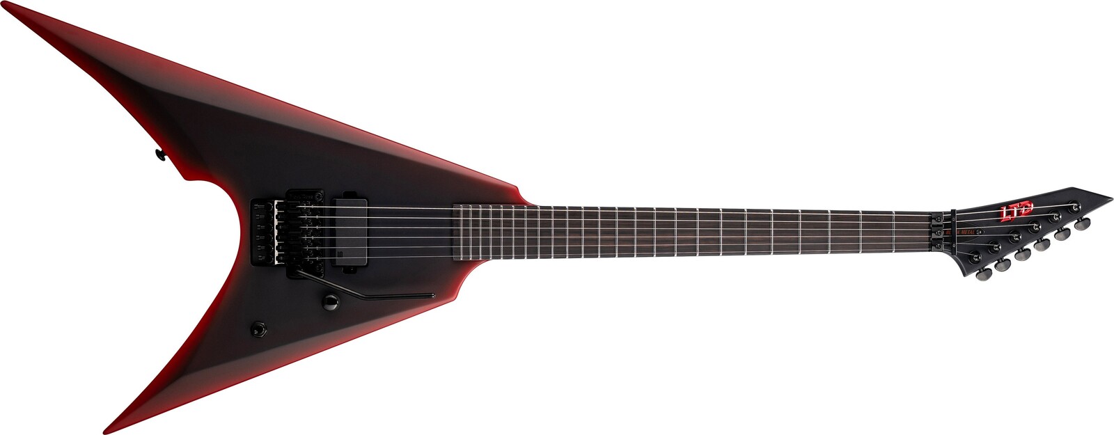 ESP LTD Arrow Black Metal II Black Red Burst Satin