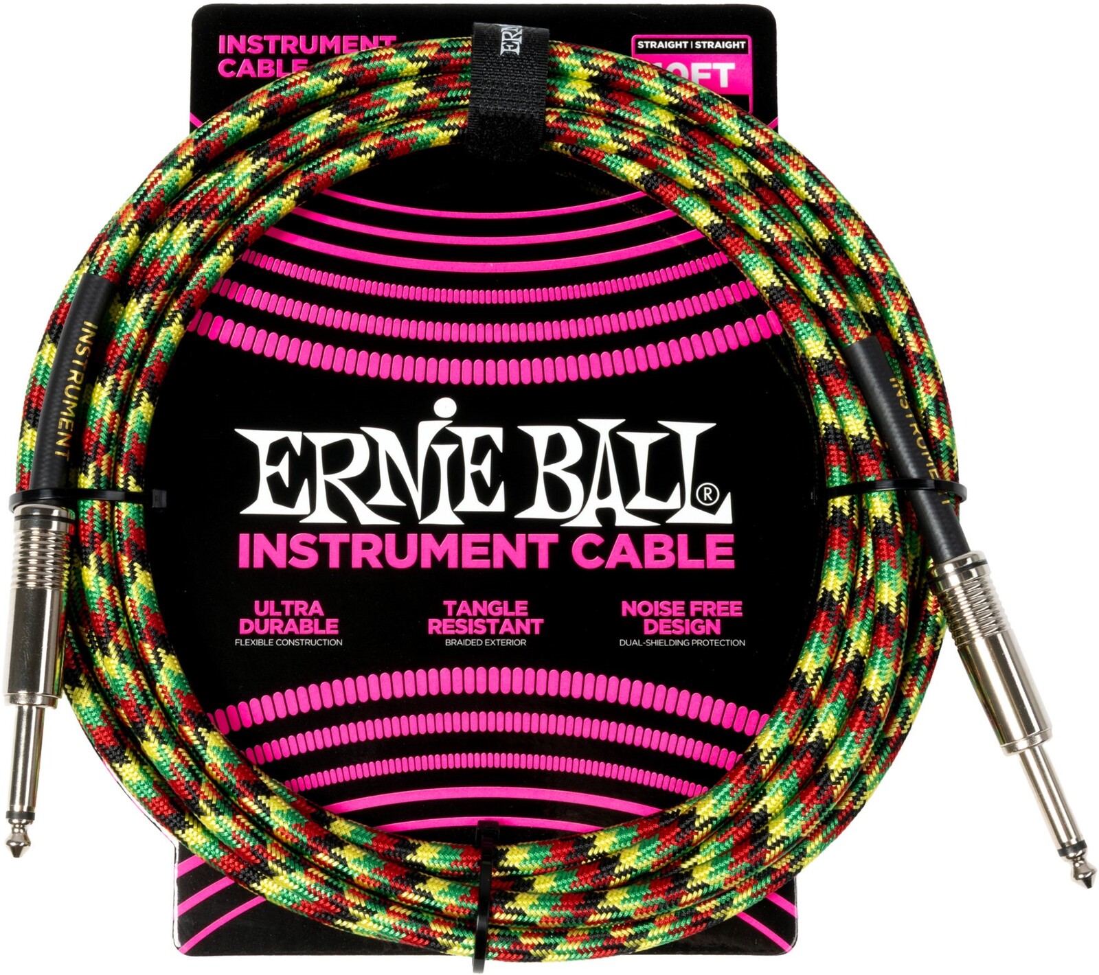 Ernie Ball Braided Instrument Cable Straight/Straight 3m Good Vibratio