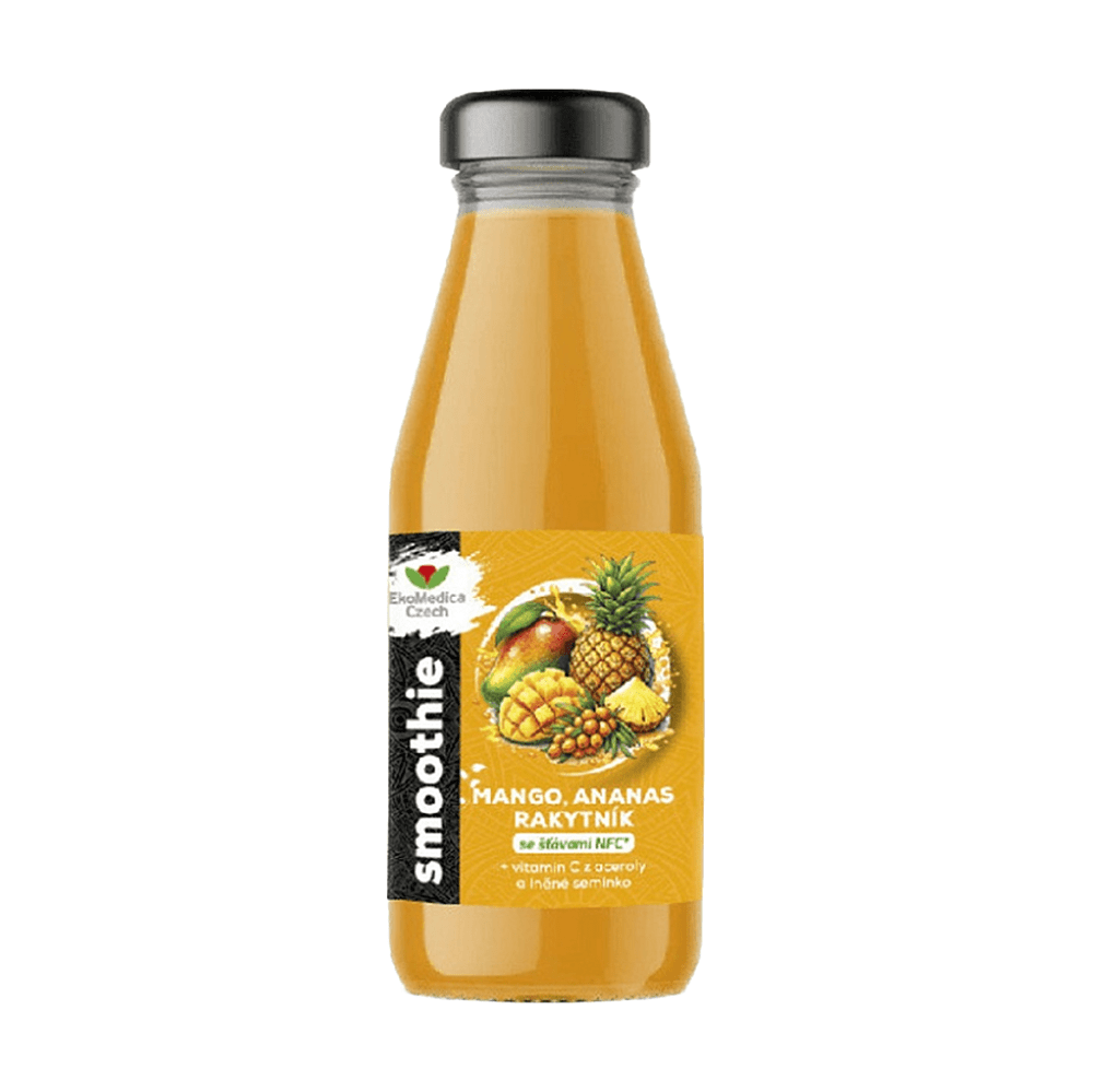 EKOMEDICA Smoothie Mango, Ananas, Rakytník 250 ml