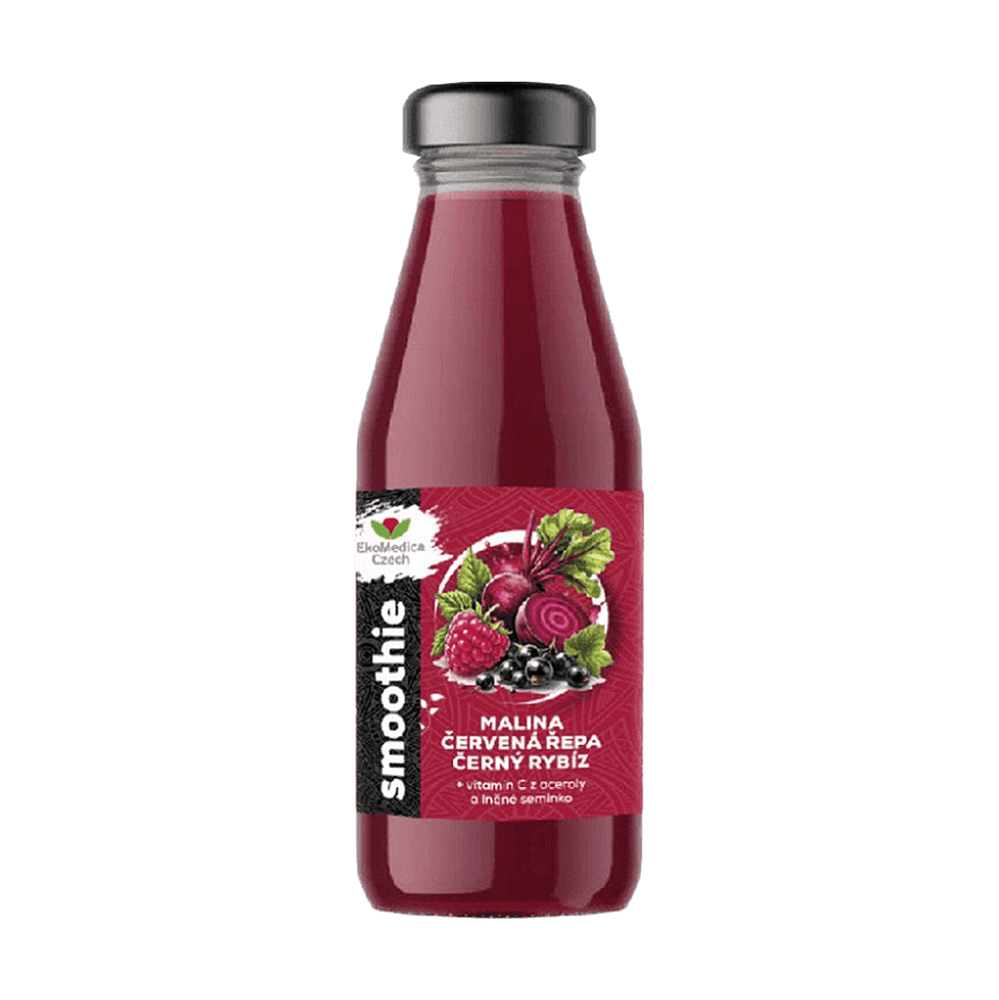 EKOMEDICA Smoothie Malina, Rybíz, Červená řepa 250 ml