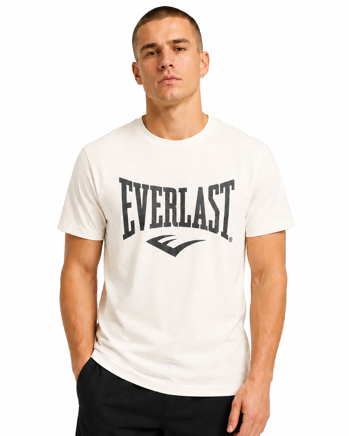 Pánské tričko Everlast bílé (TMB002-off white) L