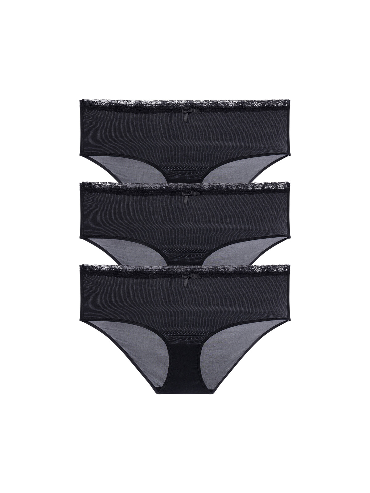 3PACK dámské kalhotky hipster Dorina Essential Microfibre černé (DCMI0013MI138-3X0009) XL