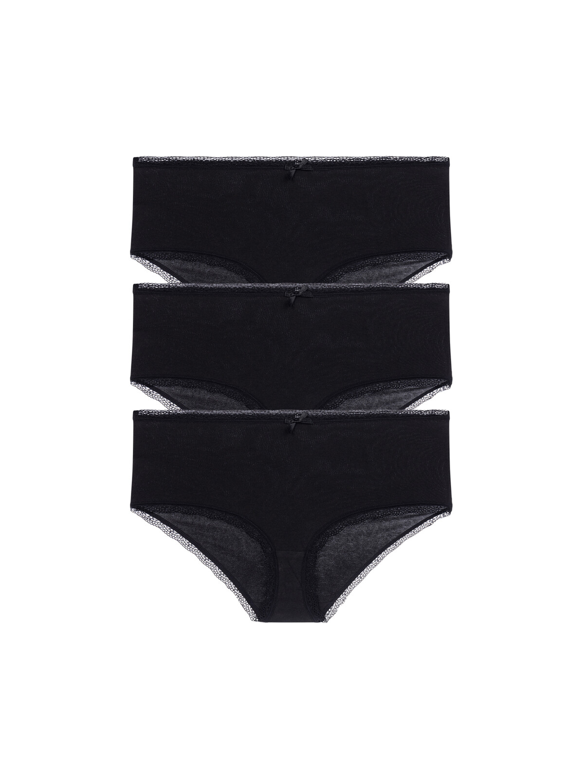 3PACK dámské kalhotky hipster Dorina Essential Cotton černé (DCMI0013CO035-3X0009) M