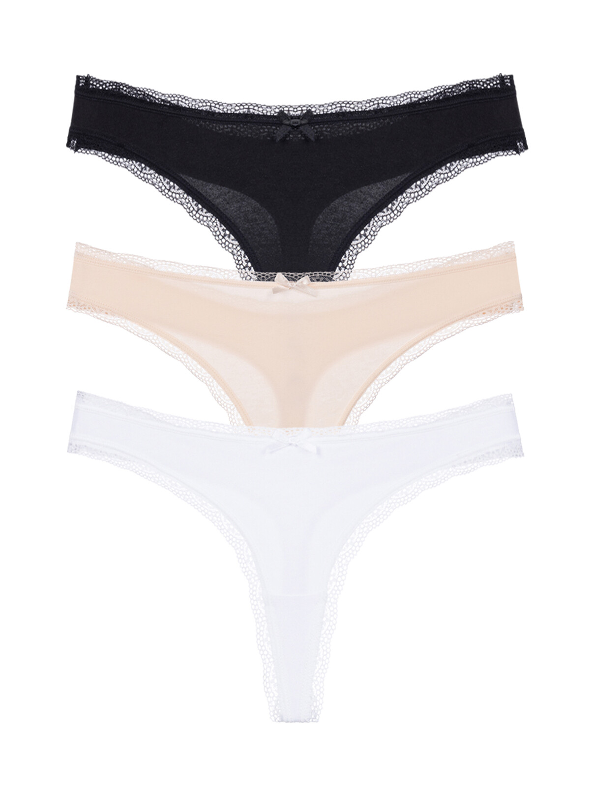 3PACK dámská tanga Dorina Essential Cotton vícebarevná (DCTH0013CO035-3X0190) M