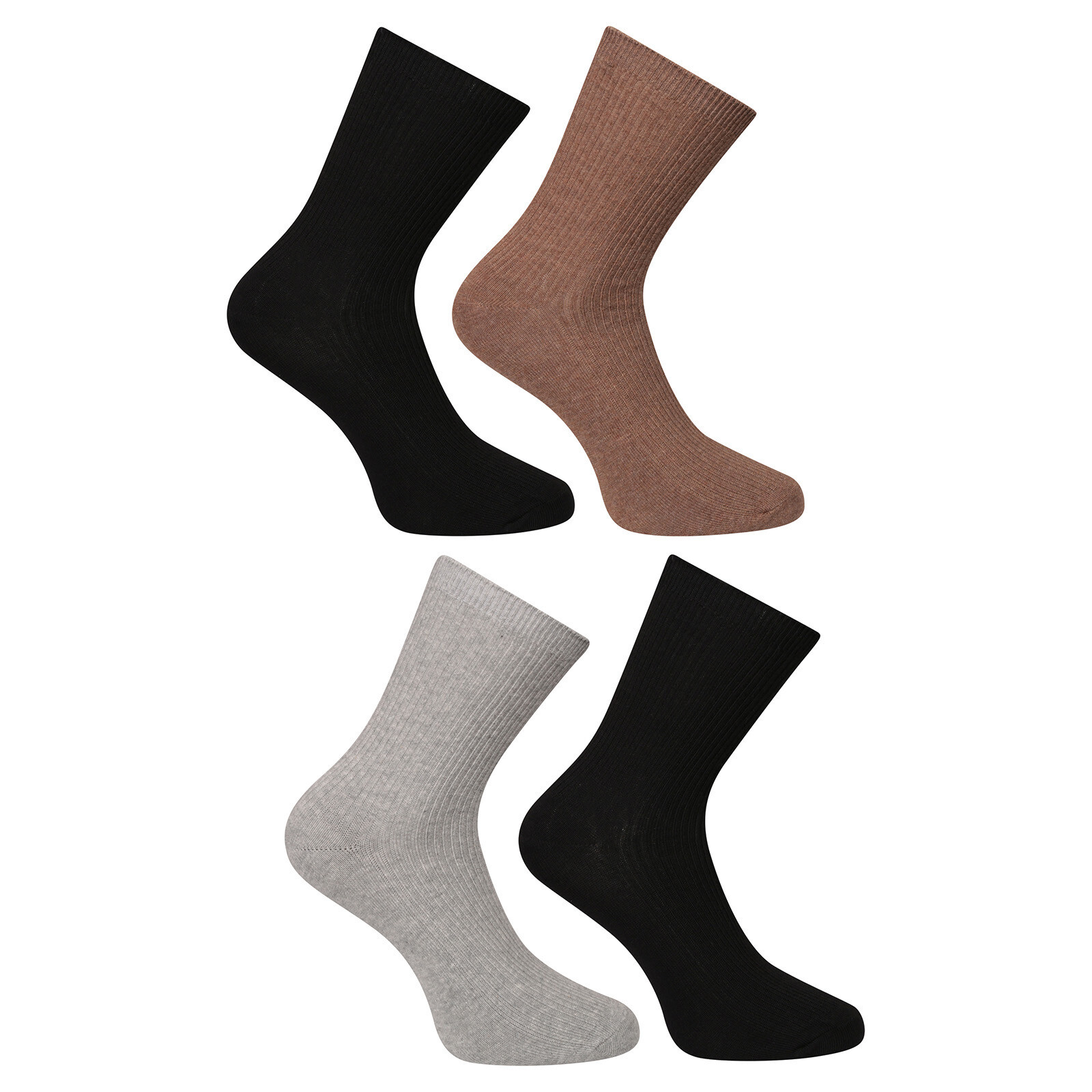 4PACK ponožky PIECES vysoké vícebarevné (17161655-black) uni