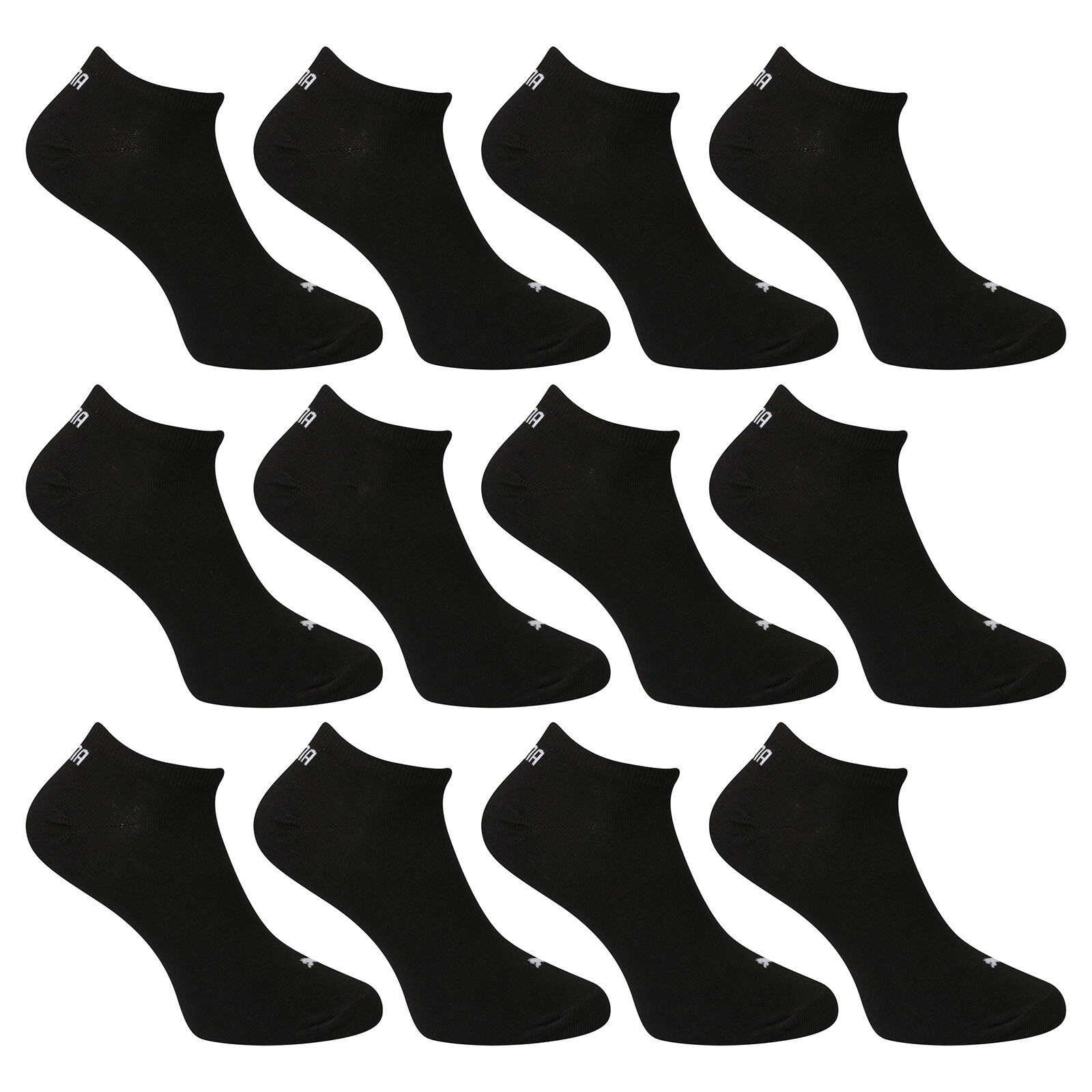12PACK ponožky Puma nízké černé (701236165 001) XL