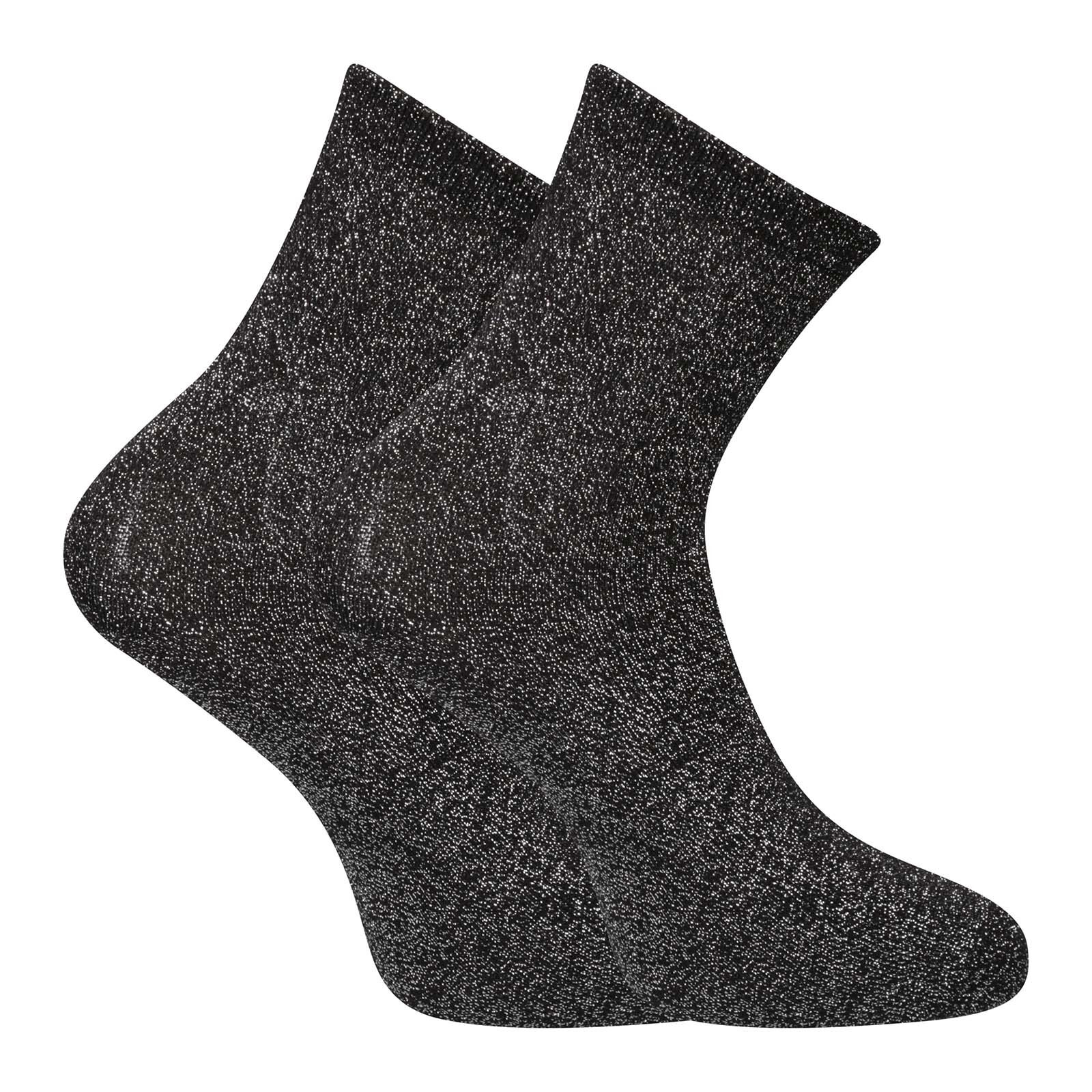 Ponožky PIECES vysoké černé (17078534-black/silver) uni