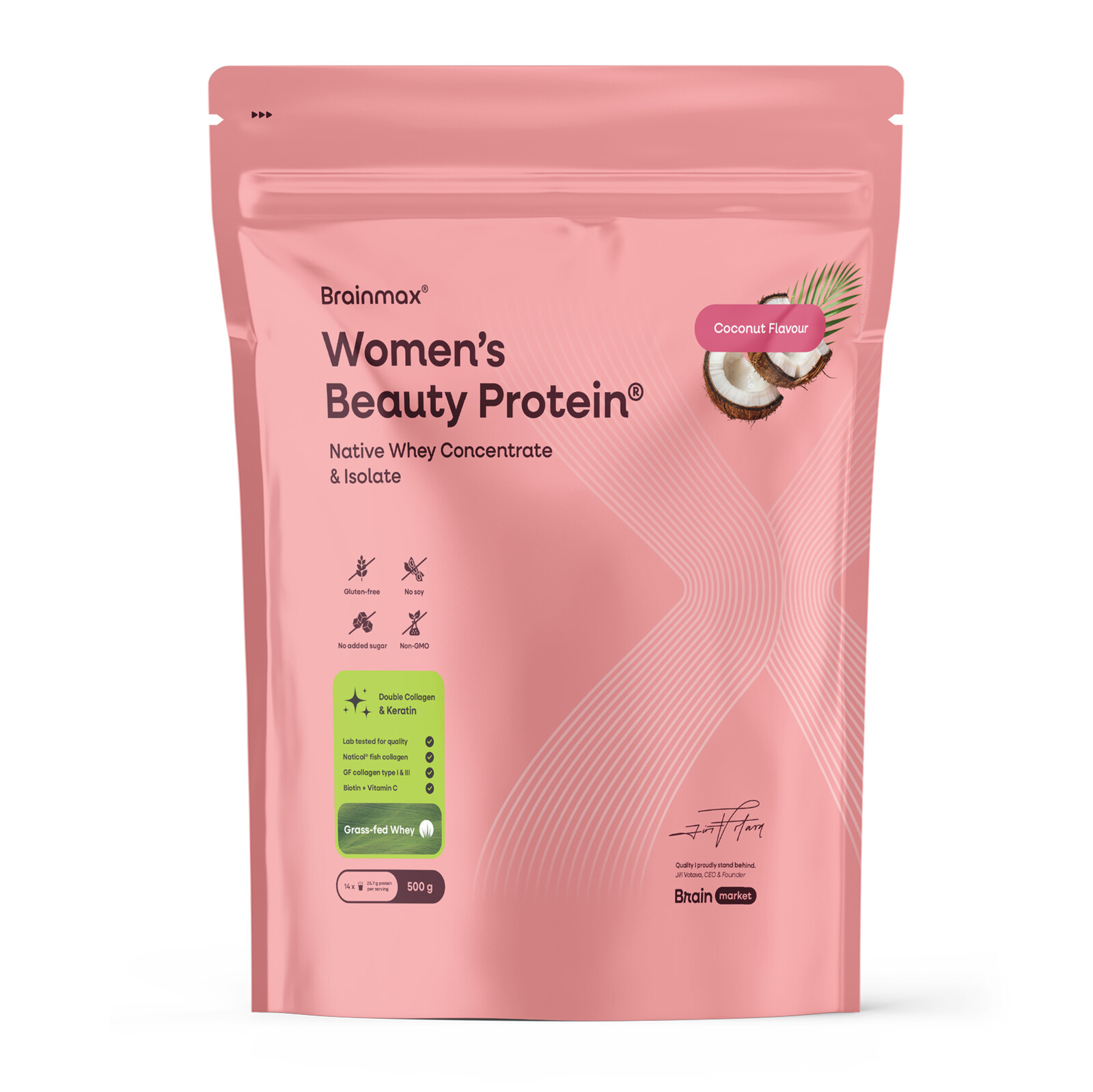 BrainMax Women Beauty Protein®, Coconut, 500 g